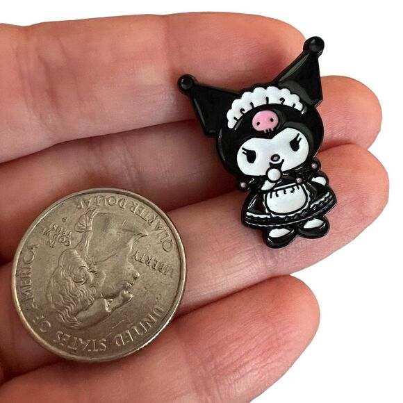 Maid Bunny Gothic Enamel Pin - Picture 3 of 5